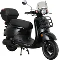 Produktbild: Motorroller Adria 50 ccm 45 km/h EURO 5 schwarz inkl. Windschild und Topcase