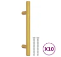 Produktbild: vidaXL Möbelgriff, Schrankgriffe 10 Stk. Golden 96 mm Edelstahl