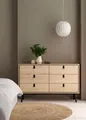Produktbild: Home affaire Kommode Ry Aufbewahrung, Schubladenschrank, Stauraum, Sideboard mit 6 Schubladen, Breite 150 cm, Höhe 95 cm, Massivholzbeine