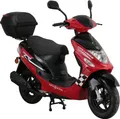 Produktbild: Motorroller CityLeader 50 ccm 45 kmh EURO 5 rot inkl. Topcase