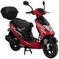 Produktbild: Alpha Motors Motorroller CityLeader 50 ccm 45 kmh EURO 5 rot inkl. Topcase