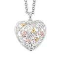 Produktbild: Engelsrufer Damen Halskette aus Sterling Silber mit herzförmigem Lebensbaum-Anhänger in tricolor, rhodiniert, gelb- und rosévergoldet, 50 cm, nickelfrei