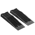 Produktbild: Wiltec Auffahrrampe 2er Set mit 5 t Traglast, robuste Autorampen aus PP, Unterlegkeile 70 x 20 x 7,8 cm, Flache Auffahrkeile für Pkw, Camper, Tiefe Fahrzeuge, ideal für Wartungsarbeiten