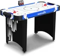Produktbild: SereneLife Airhockey Tisch mit Luft – Air Hockey Spieltisch ideal als Gamer Tisch – Tischhockey für lustige Tischspiele mit Airhockey Pucks & Schieber – Robuste Air Hockey Tische Kinder & Erwachsene