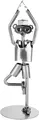 Produktbild: BRUBAKER Schraubenmännchen Yoga - Sport Silber Eisenfigur Metallmännchen - Handarbeit Metallfigur Dekoration - Geschenk für Yogi und Yoga Begeisterte