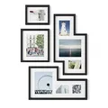 Produktbild: Umbra Mingle Galerie Bilderrahmen-Set und Fotocollage, 4-teilig, für 10x10cm, 13x18cm, 20x25cm Bilder, Schwarz