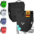Produktbild: Valkental Fahrradtasche Gepäckträgertasche - Fahrradtasche für Gepäckträger, wasserdicht, große Reflektoren, 20L & 28L schwarz Spar-Bundle