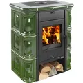 Produktbild: Haas+Sohn Tirol Kaminofen Perlschwarz / Grün - Grün