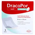 Produktbild: DRACOPOR sensitiv 8x10 cm steril m.Silikonkleber 3 St.