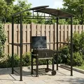 Produktbild: Grillpavillon mit Seitenregalen Grillüberdachung BBQ Pavillon Stahl