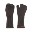 Produktbild: KNIT FACTORY - Cleo Handstulpen - Fingerlose Handschuhe - Gestrickte Handschuhe für Winter - Damen Handstulpen aus Wolle - Hochwertige Qualität - Taupe