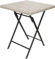 Produktbild: Balkontisch Klappbar Klapptisch Gartentisch Bistrotisch 60x60 cm Rattan Beige