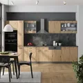 Produktbild: Vicco - Küche R-line, Artisan Eiche/anthrazit, 350 Cm Mit Hochschrank, Ap Anthrazit