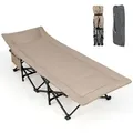 Produktbild: Costway Campingliege, Braun, Metall, Schlafzimmer, Betten, Klappbetten