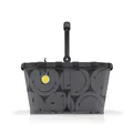 Produktbild: reisenthel carrybag smiley grey – Stabiler Einkaufskorb mit viel Stauraum und praktischer Innentasche – Elegantes und wasserabweisendes Design