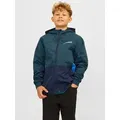 Produktbild: Jack & Jones Junior Outdoorjacke JJERUSH wasserabweisend, mit Kapuze, mattes Finish colorblocking, modisch, regular fit, Kapuze grün 176 (16J)