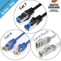 Produktbild: CAT 7 CAT 6 Patchkabel Flachkabel | RJ45 LAN Ethernet Netzwerkkabel 0,25m - 50m