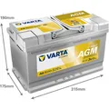 Produktbild: VARTA A6 Silver Dynamic AGM 12V 80Ah 800A Autobatterie inkl. 7,50 € Pfand