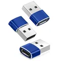 Produktbild: Basesailor Adapter USB Auf USB C 3 Stück,Typ C Buchse zu USBA Stecker Konverter Ladegerät für iPhone 12 13 14 15 16 17 Pro Max XR,iPad Air 4 5 Mini 6 Generation,AirPods,iWatch Apple Watch Serie 7 8 9