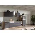 Produktbild: Held Möbel Küchenzeile Turin 330 cm Graphit-Wotaneiche mit E-Geräten