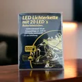 Produktbild: LED 20er Lichter Kette 2m transparent  Deko warm weiß  Innen Weihnachten