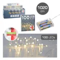 Produktbild: Lichterkette Mikro indoor, 100LED,  1000cm Draht silber, LED warmweiß  mit Timer