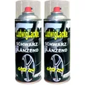 Produktbild: Schwarz glänzend WOW 2 Spraydosen Autolack je 400ml