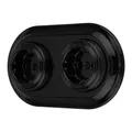Produktbild: Unterputz Porzellan Retro Steckdose 2-fach, All-in-One, SET Serie PR1 schwarz
