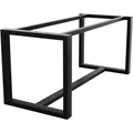 Produktbild: Tischbeine Porto – Schwarze Rechteckige Tischkufen Aus Metall Mit Pulverbeschichtung, Ideal Für Moderne Couch-, Ess- Und Wohnzimmertische - 120x70x72cm - Metalopro