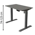 Produktbild: Kerkmann Schreibtisch Move 1, graphit / anthrazit, elektrisch höhenverstellbar, 100 x 74-123 x 60cm