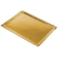 Produktbild: Starpak 5 Servierplatten, Pappe, PET-beschichtet eckig 34 cm x 45,5 cm gold