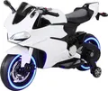 Produktbild: Actionbikes Motors Motorrad 1299SS Weiß - Kinder Elektromotorrad mit Soundmodul - Bremsautomatik - Kinder Fahrzeug elektrisch ab 3 Jahre - Kinder Elektro Dreirad