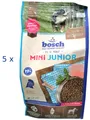 Produktbild: (€7,19/kg) Bosch Mini Junior Hundefutter S XS Welpenfutter + Kolostrum 5 x 1 kg