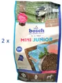Produktbild: 2 x 1 kg Bosch Mini Junior (€10,33/kg) Hundefutter für kleine Welpen & Junghunde