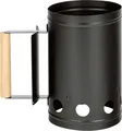 Produktbild: Anzündkamin Metall für Kohle und Briketts - Kohlestarter - D: 17cm, H: 27cm - Holzgriff