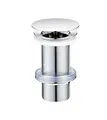 Produktbild: Wohnfreuden Chrom Ablauf Ventil 120 mm - Permanentablauf Ablaufgarnitur