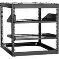 Produktbild: VEVOR 10U Open Frame Netzwerk-Rack, 585 mm Tiefe, Wandmontage oder als Stand-Server-Rack, 4-Pfosten-Konstruktion, mit belüfteten Regalen & Montagezubehör, für all Netzwerk-IT-Geräte &AV-Ausrüstung