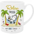 Produktbild: Sheepworld XL-Tasse mit Spruch Relax | Riesentasse aus Porzellan, XL Jumbo-Tasse, 60 cl, mit Spruch | Geschenk, Freund, Freundin | 74124