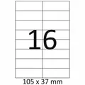 Produktbild: Etiketten A4 105 x 37mm 100 Blatt = 1600 Stück