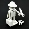Produktbild: playmobil Klicky Color WESTERN POSTILLON mit HORN KOFFER UMHANG STIRNBAND PLATTE