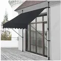 Produktbild: pro.tec Klemmmarkise »Stem« ohne Bohren Stahlgestell 250x120x220-309 cm Schwarz schwarz 250 cm x 120 cm x 309 cm