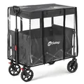 Produktbild: Sekey Bollerwagen Regenschutz für Bollerwagen Faltbar mit Dach, Bollerwagen Zubehör Regenabdeckung aus Hochwertigem EVA-Material, 75*50*65 CM geeignet für Dach-S 4018 【Bollerwagen NICHT enthalten】