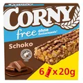 Produktbild: Müsliriegel Corny free Schoko | Riegel mit zarter Vollmilchschokolade | Snack ohne Zuckerzusatz | 68 kcal pro Riegel | 6x20g