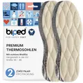 Produktbild: biped 2 Paar Winter Einlegesohlen - Schuheinlagen aus echter Lammwolle - Wärmende Thermo Einlagen mit Aluminium Unterseite z2391(39)