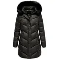Produktbild: REPUBLIX Winterjacke ANAYA Damen Gefütterte Dicke Glanz Winter Jacke Mantel Parka mit Kapuze schwarz L