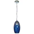 Produktbild: Dapo PAT Glas-Pendel-Decken-Leuchte-Lampe Mosaik-Glas blau handgearbeitet E27x1 nicht ink. Wohn-Ess-Schlaf-Zimmer-Küchen-Leuchte-Lampe