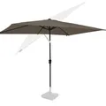 Produktbild: VONROC Sonnenschirm rechteckig 200x300 - Rechteckiger Sonnenschirm für Terasse, Garten, Balkon, Gastro - Knickbar, Kurbel, Wetterfest - Rapallo (Taupe)