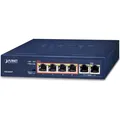 Produktbild: Planet 4-Port 10/100TX 802.3at POE + Unmanaged Fast Ethernet (10/100) Power over Ethernet (PoE) Blau (6 Ports) (FSD-604HP-SD)