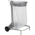 Produktbild: Rossignol fahrbarer Abfallbehälter mit Pedal 50L aus Stahl mit Pulverbeschichtung - Grau