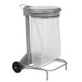 Produktbild: COLLECROULE Müllsackständer Rossignol Stahl 50 L grau fahrbarer Abfallbehälter mit Pedal 57371